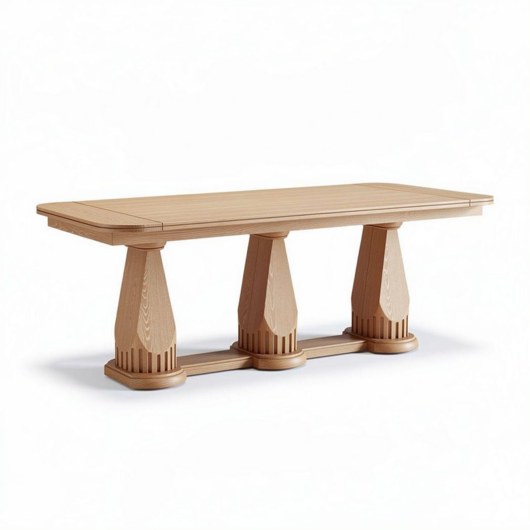 Eettafel van massief hout voor de eetkamer - 200 x 100 x 75cm
