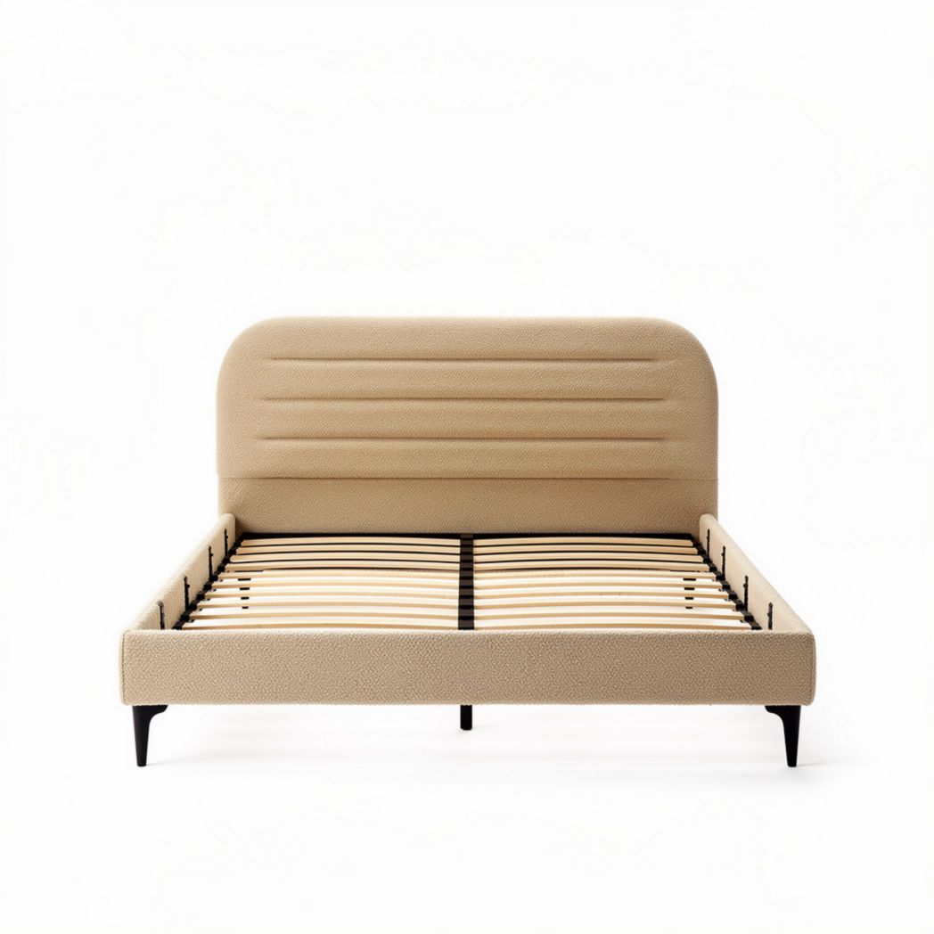 Bedframe van gestoffeerd materiaal voor de slaapkamer - 200 x 150 x 40cm