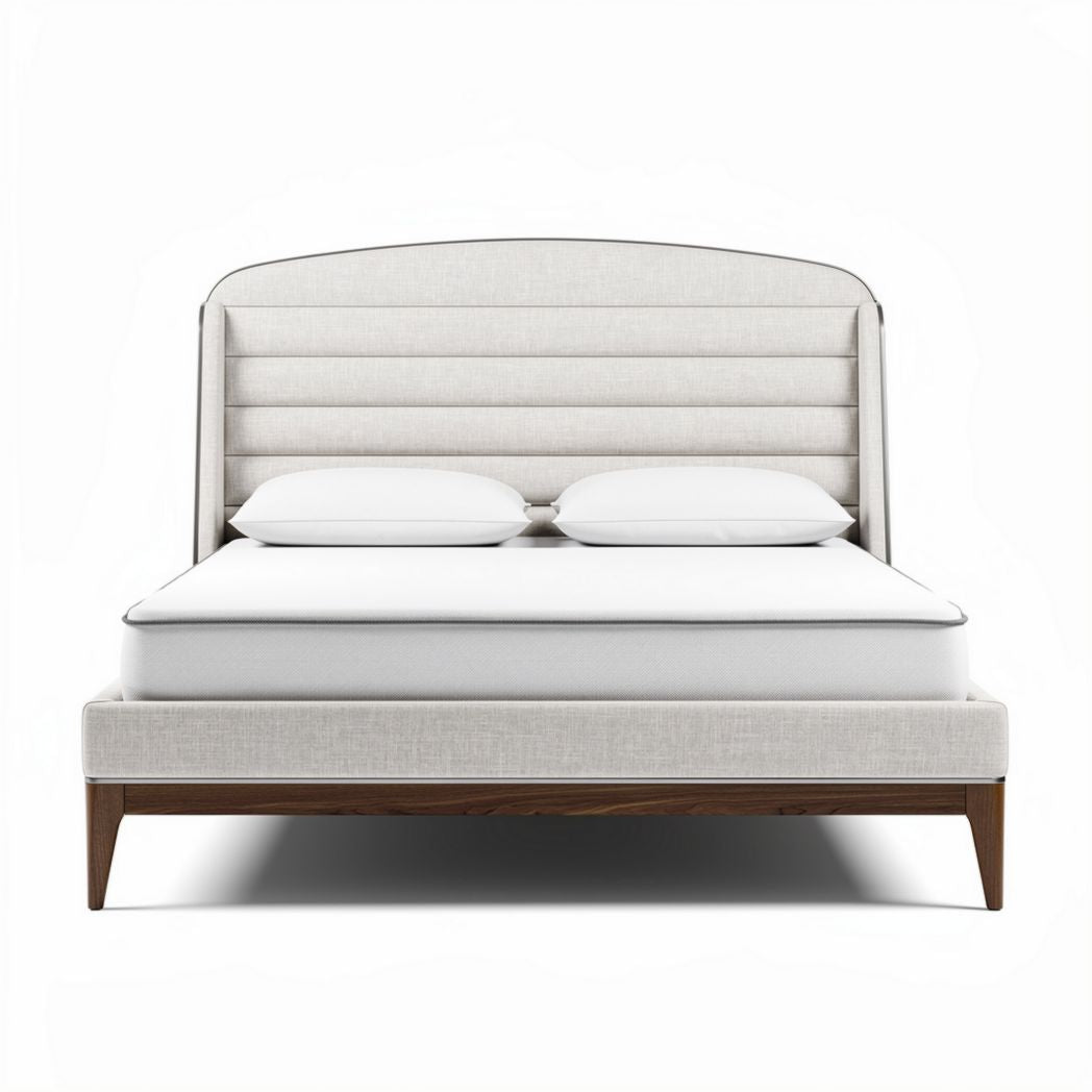 Bed met gestoffeerde hoofdbord voor de slaapkamer - 210 x 160 x 100cm