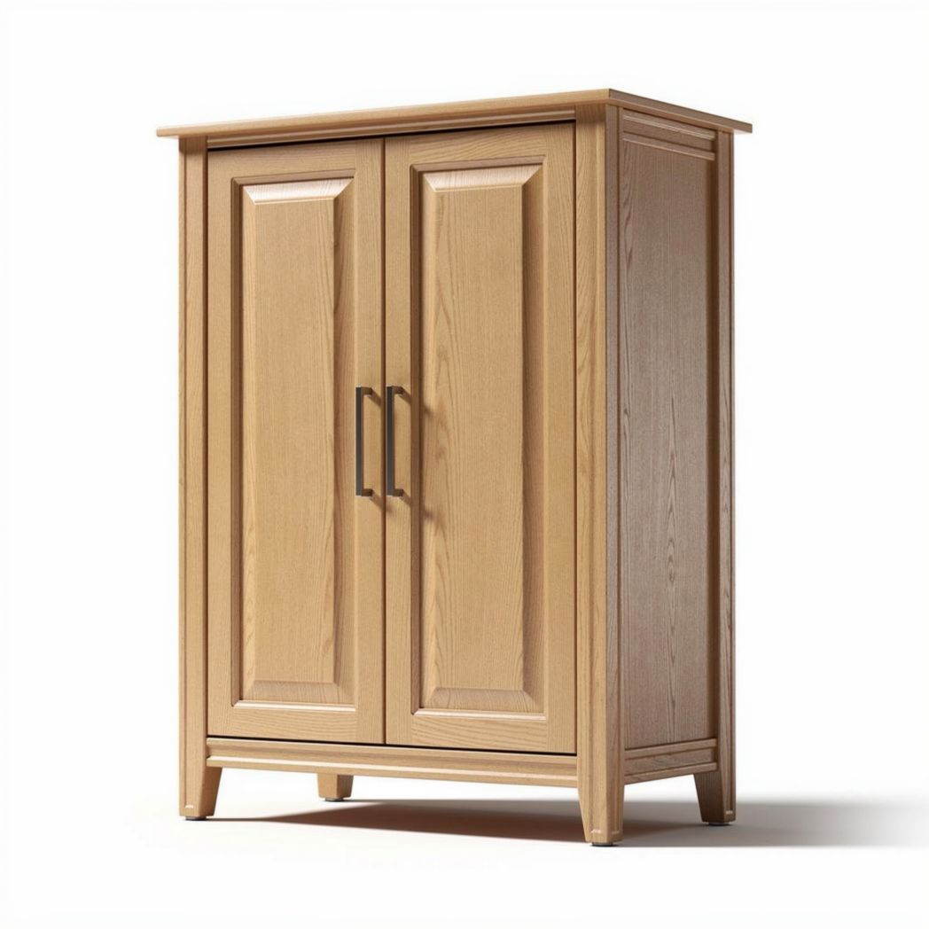 Kast van hout voor de slaapkamer met dubbele deuren - 80 x 40 x 100cm